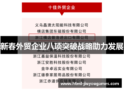 新春外贸企业八项突破战略助力发展