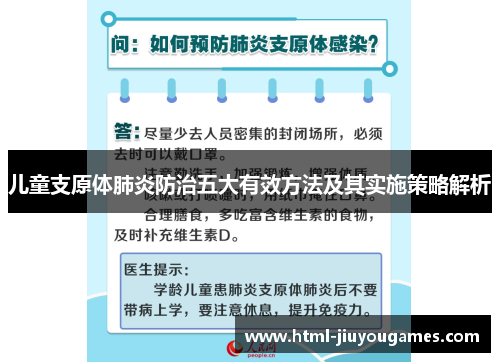 儿童支原体肺炎防治五大有效方法及其实施策略解析